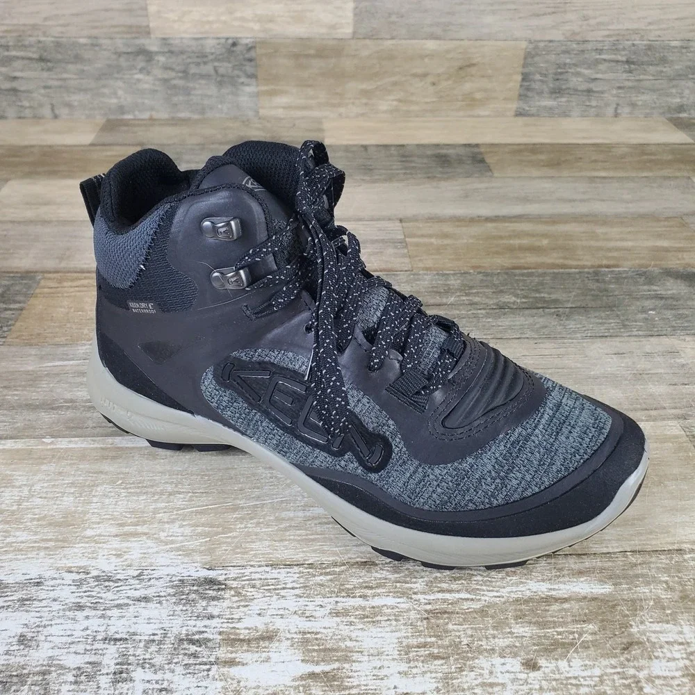 Keen Terradora Flex Mid Womens Shoe Sz 7 Black Steel Gray Waterproof Hiking Boot